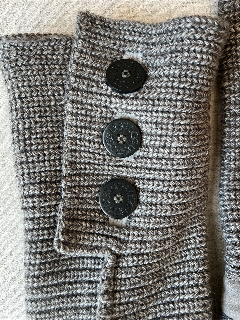 UGG Cardy Gray Knit Boots - Picture 2 of 7